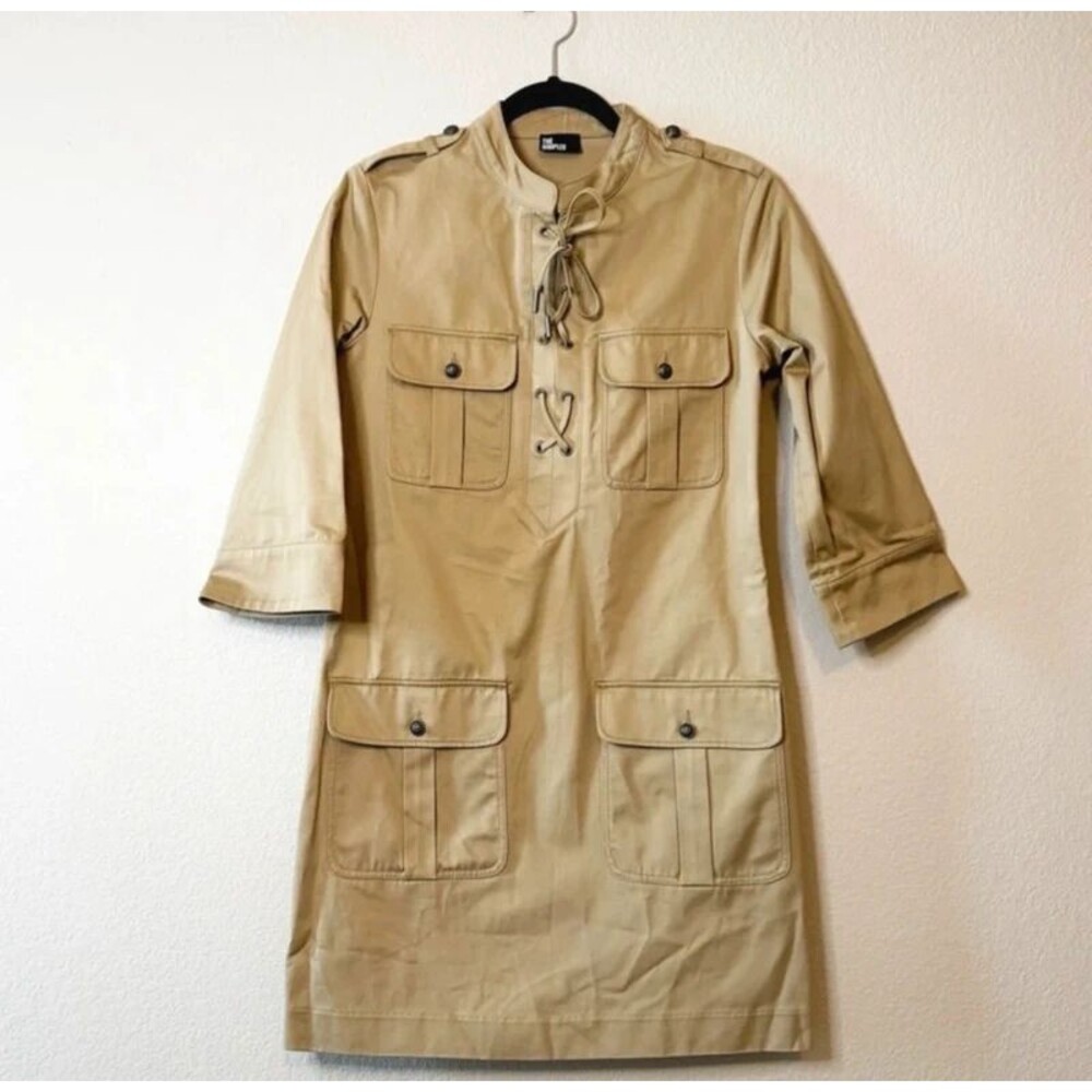 The kooples designer dress Twilly Camel Khaki size small